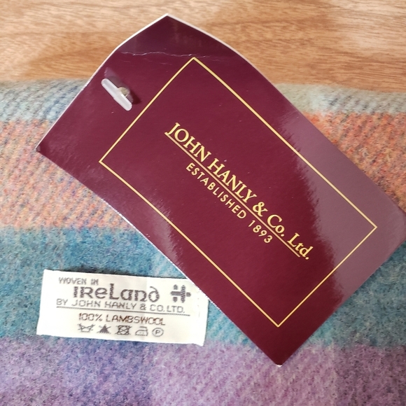 🔵 John Hanly Lambs Wool Scarf Multicolor 24 x 200 Cms. - Picture 7 of 8